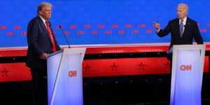 Biden y Trump protagonizan debate frontal