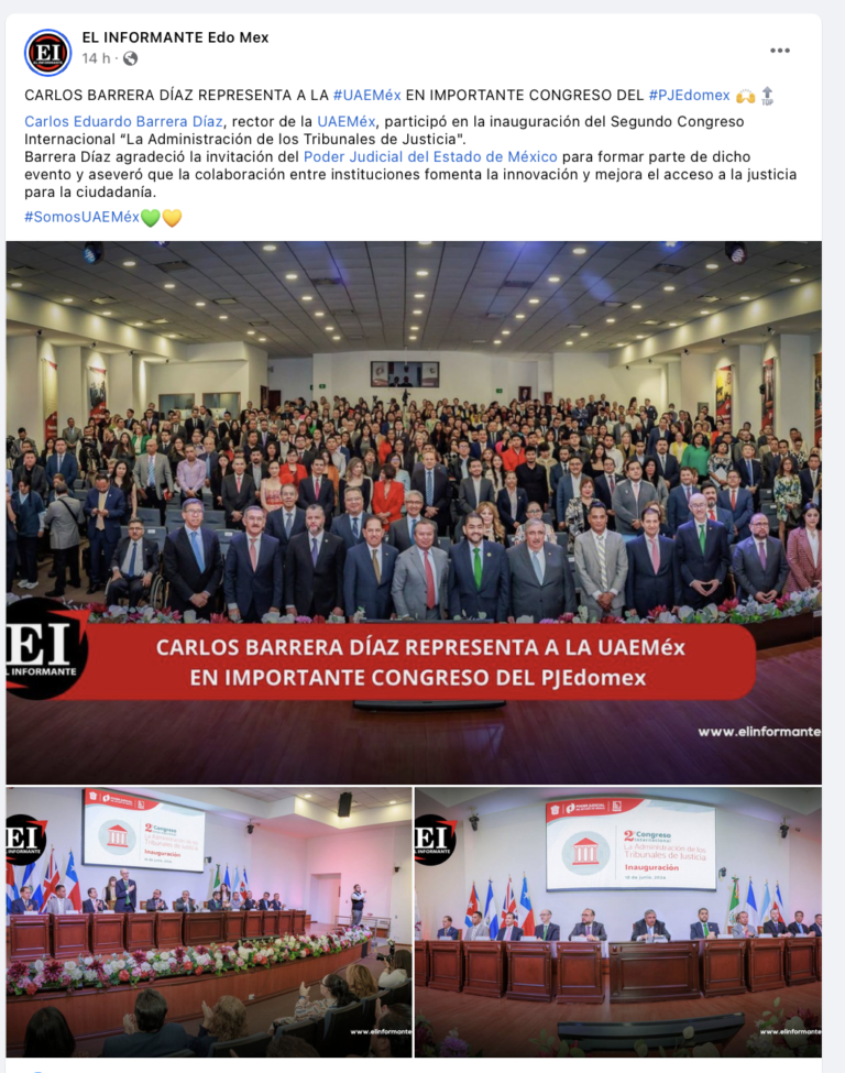 Carlos Barrera Díaz representa a la UAEMéx en importante Congreso del ...