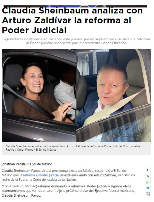 Claudia Sheinbaum Analiza Con Arturo Zaldívar La Reforma Al Poder Judicial 3649