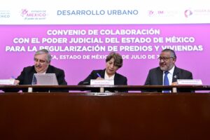 GEM y PJEdomex firmaron convenio para regularizar predios y viviendas
