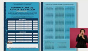 Luisa María Alcalde presentó la boleta para elección de ministros de la SCJN