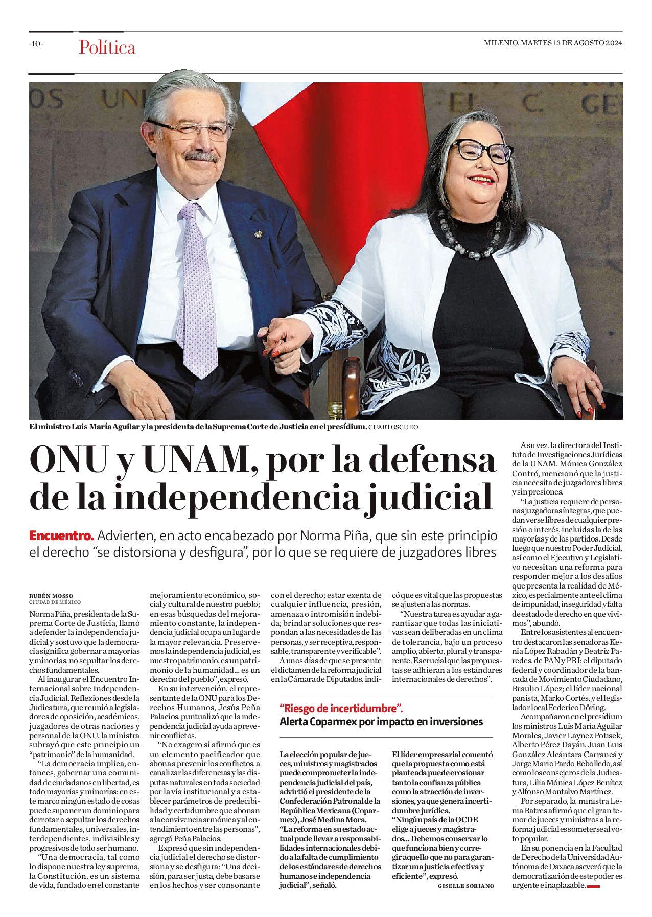 ONU y UNAM, por la defensa de la independencia judicial