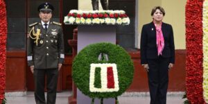 Gobernadora Delfina Gómez Álvarez encabeza Guardia de Honor Conmemorativa por el CCXIV Aniversario del Inicio de la Independencia de México