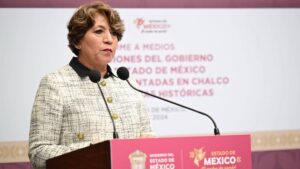 Delfina Gómez Álvarez analiza rendir informe de manera presencial en la LXII Legislatura