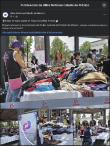 Bazar de ropa usada en Plaza González Arratia