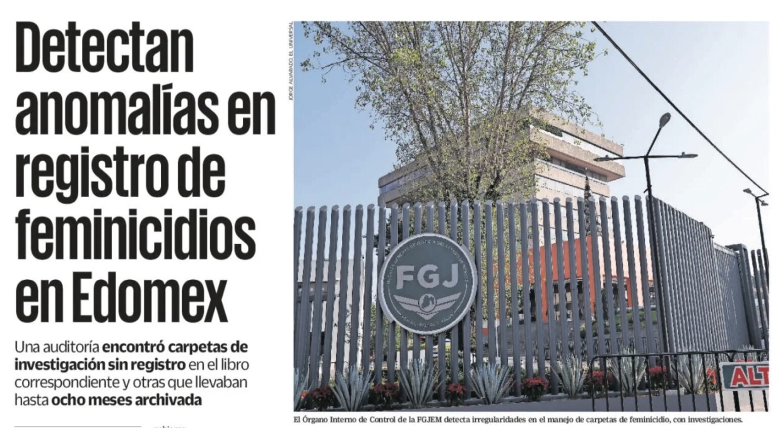 Detectan anomalías en registro de feminicidios en Edomex