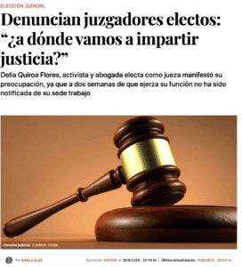 Denuncian juzgadores electos: “¿a dónde vamos a impartir justicia?”