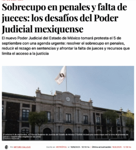 Sobrecupo en penales y falta de jueces: los desafíos del Poder Judicial mexiquense