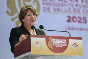 Delfina Gómez resalta avances y justicia en Valle de Chalco, durante Primer Informe