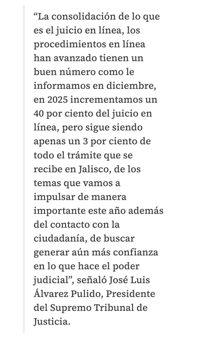 Juicio en línea y capacitación, ejes del Poder Judicial de Jalisco
