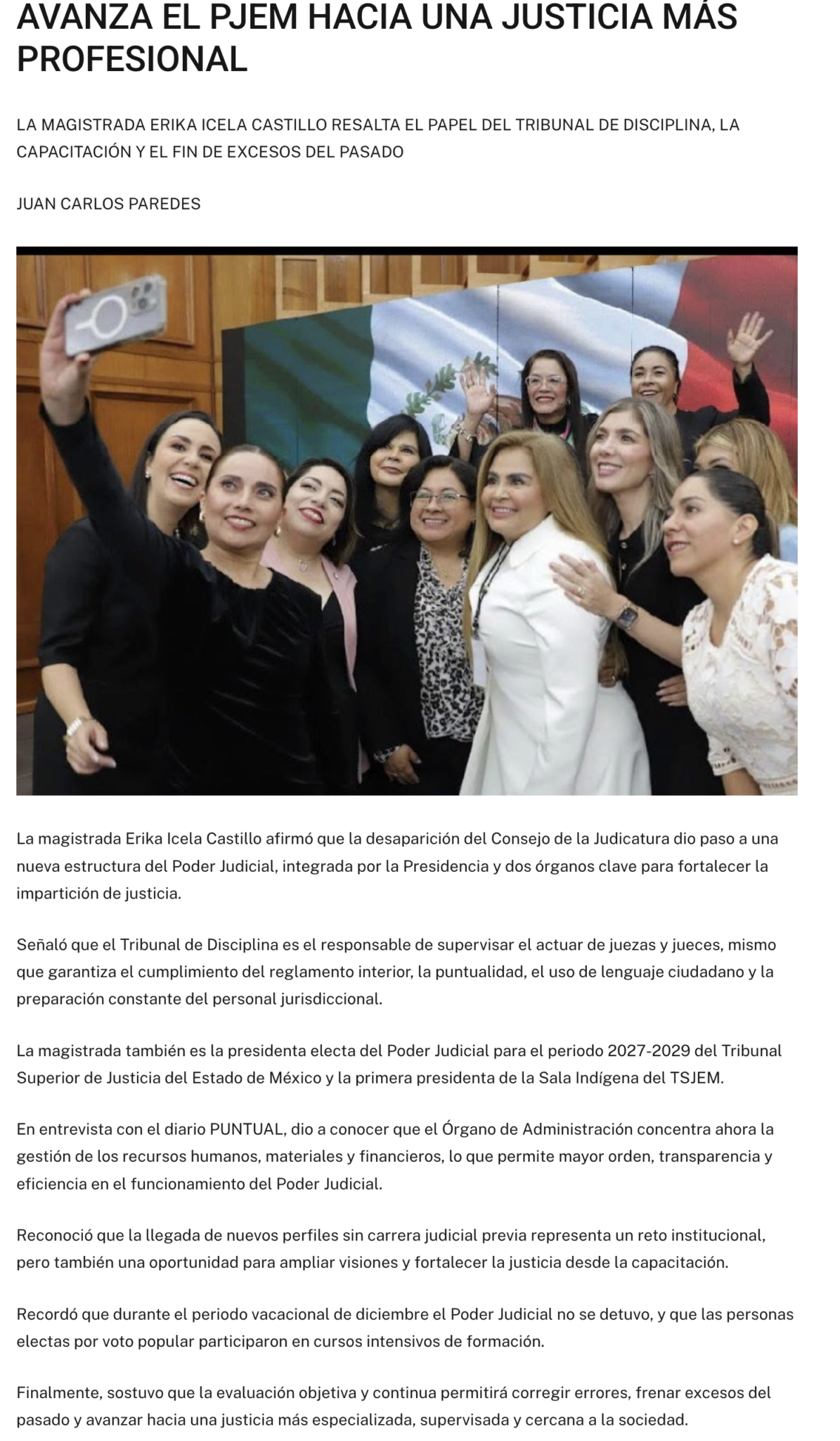 Avanza el PJEM hacia una justicia más profesional