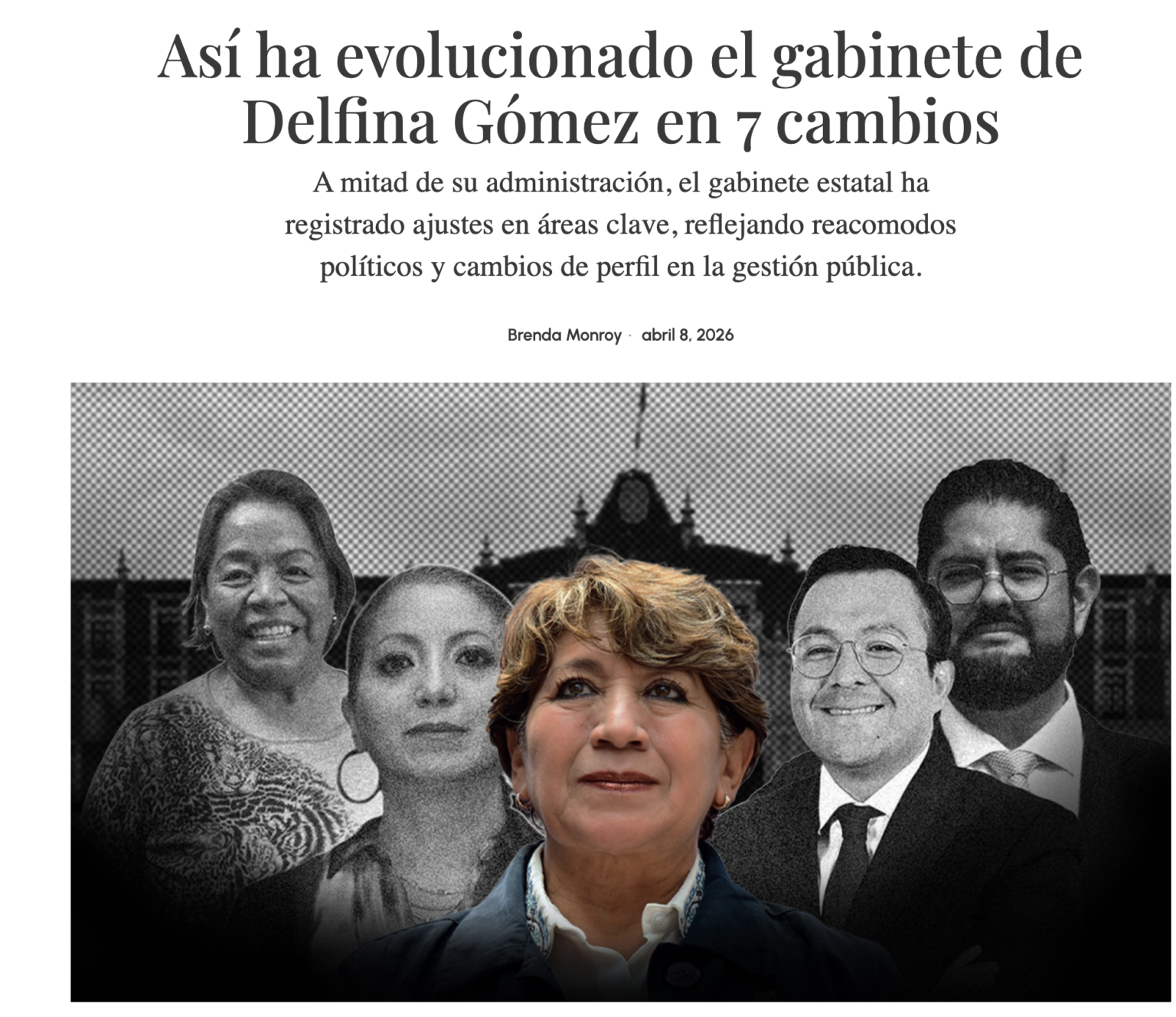 Así ha evolucionado el gabinete de Delfina Gómez en 7 cambios